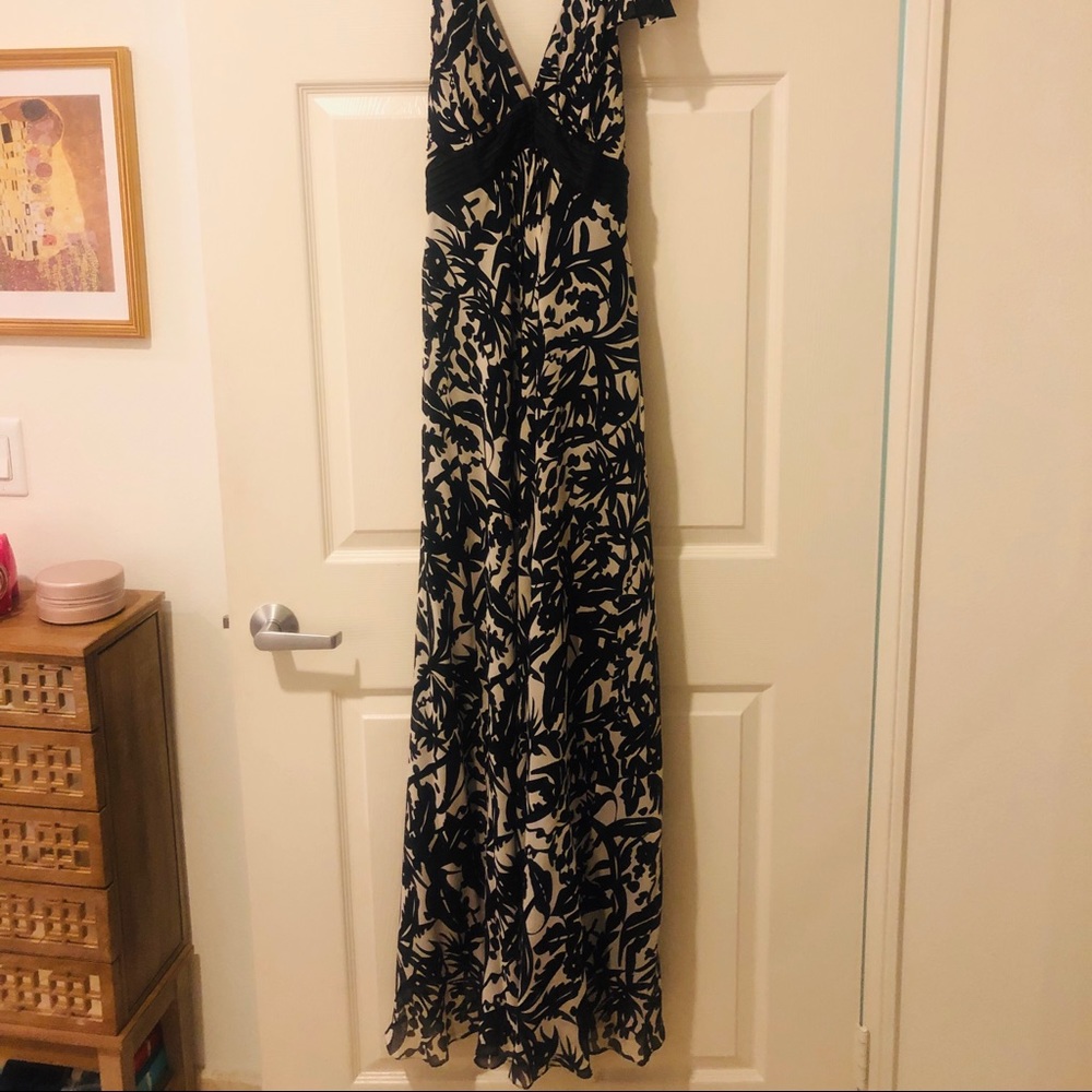 BCBGMaxAzria Black and White Long Dress